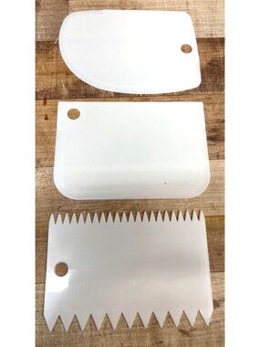 Cake Flexible Plastic Scraper 3 pcs Set Kitchen Cake Tools